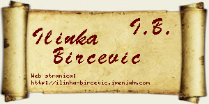 Ilinka Birčević vizit kartica